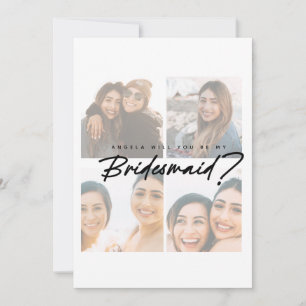 Proposition Bridesmaid fade photo collage carte pl