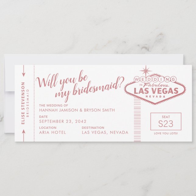 Proposition du Mariage Bridesmaid de Pink Las Vega (Devant)