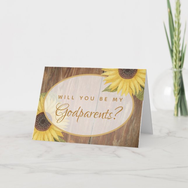 Proposition Godparent Carte Russe de tournesol en  (Devant)