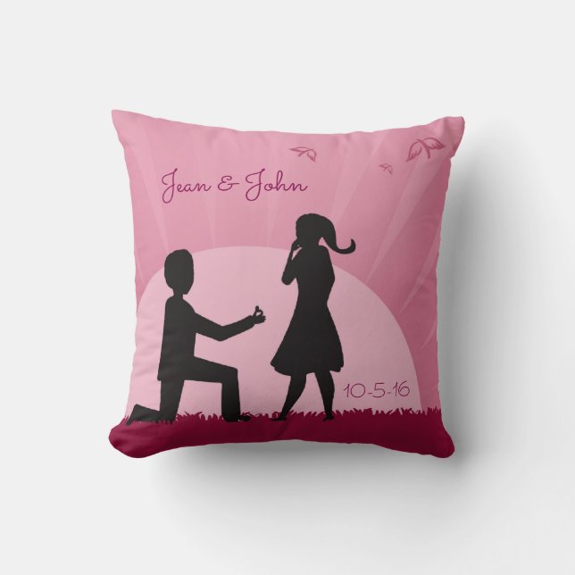 Proposition Lance Oreiller Avec Couple Silhouette (Recto)