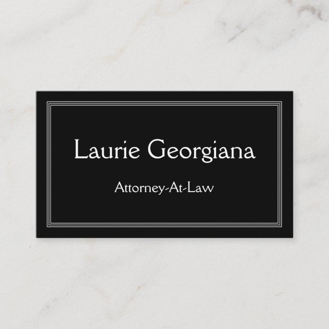 Propre et moderne Carte de visite du procureur (Devant)