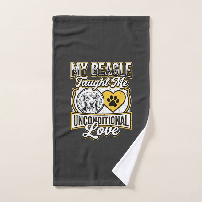 Propriétaire de chien d'amour inconditionnel Beagl (Serviette à main)