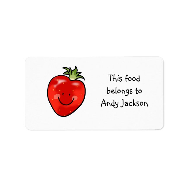 Propriétaire de l'alimentation étiquettes ( fraise (Devant)
