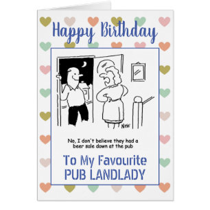 Propriétaire de Pub de joyeux anniversaire