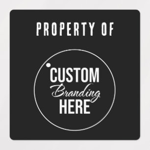 Propriété De Black Business Logo Étiquettes