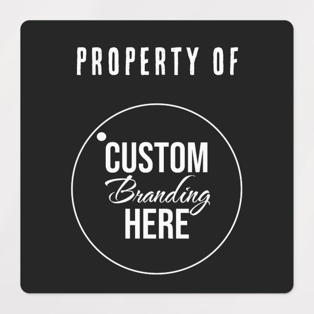 Propriété De Black Business Logo Étiquettes (Design 1)