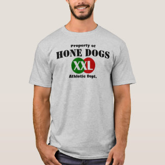 Propriété de chien de pierre à aiguiser de T-shirt