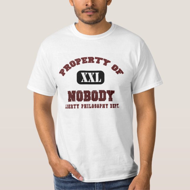 "Propriété de personne" T-shirt (Devant)