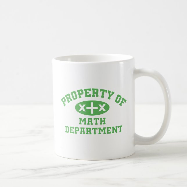 Propriété de tasse (verte) de département de maths (Droite)