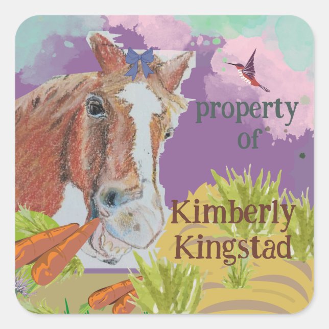 propriété des autocollants de cheval, (Devant)