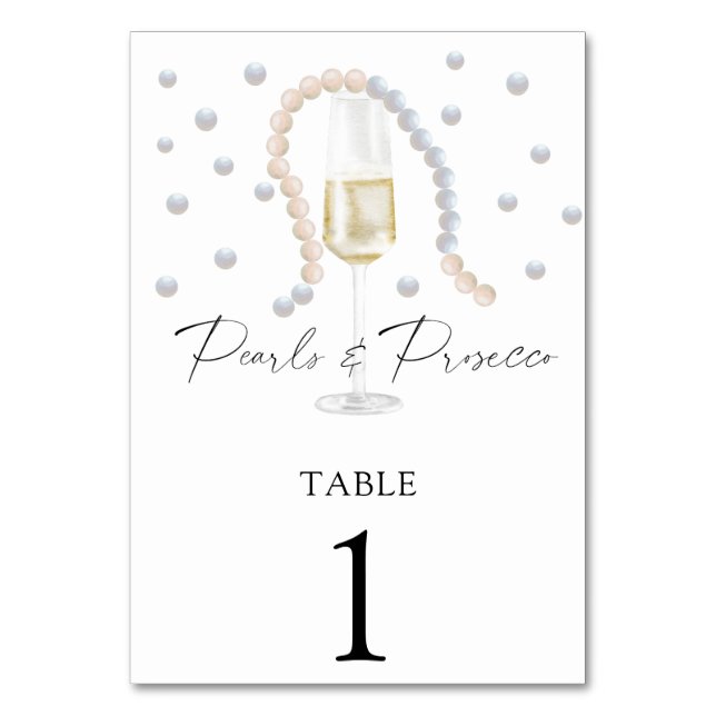 Prosecco aquarelle - numéro de table de mariage (Par défaut)