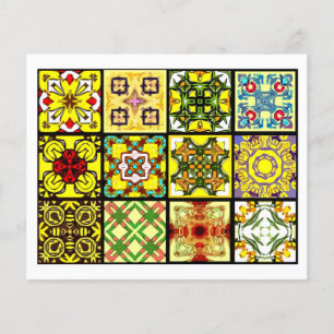 Prospectus 11,4 Cm X 14,2 Cm 12 Carreaux différents pour le thé - Pliage à l'or