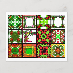 Prospectus 11,4 Cm X 14,2 Cm 12 Carreaux différents pour le thé - Pliage à l'or