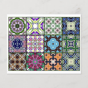 Prospectus 11,4 Cm X 14,2 Cm 12 Carreaux différents pour le thé - Pliage à l'or