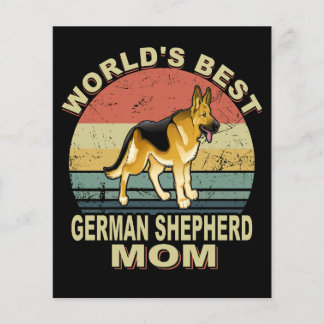 Prospectus 11,4 Cm X 14,2 Cm 1 Meilleur berger allemand au monde Maman Vintage