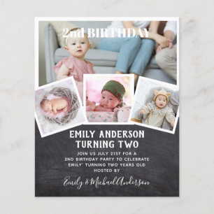 Prospectus 11,4 Cm X 14,2 Cm 2E Anniversaire Photo Collage de couleur mixte gar
