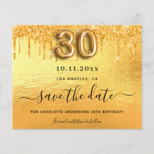 Prospectus 11,4 Cm X 14,2 Cm 30e anniversaire paillettes dorées petit budget ca