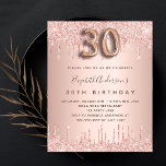 Prospectus 11,4 Cm X 14,2 Cm 30e anniversaire rose or parties scintillant budge<br><div class="desc">Veuillez noter que cette invitation est sur papier de prospectus et très mince. Les enveloppes ne sont pas incluses. Pour des invitations plus épaisses (même conception), veuillez visiter notre magasin. Une invitation moderne, élégante et glamour pour une fête de 30e anniversaire. Un faux rose or à l'apparence métallique arrière -...</div>