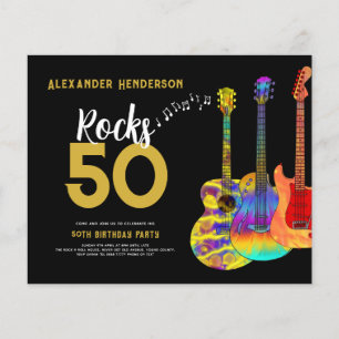 Prospectus 11,4 Cm X 14,2 Cm 50e Anniversaire Guitares fêtes Rocks 50 Budget