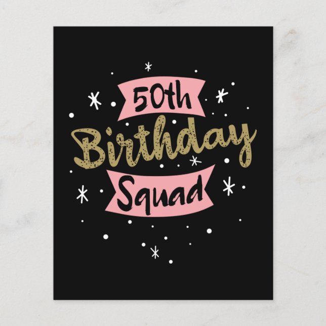 Prospectus 11,4 Cm X 14,2 Cm 50e Escouade d'anniversaire (Devant)