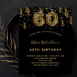 Prospectus 11,4 Cm X 14,2 Cm 60e anniversaire d'or noir leopard invitation budg<br><div class="desc">Une invitation moderne, élégante et glamour pour un 60ème anniversaire. Un arrière - plan noir, décoré de confettis. Le nom est écrit avec un script de style moderne écrit à la main. Personnalisez et ajoutez les détails de votre fête. Le numéro 60 est écrit avec une police de style ballon...</div>