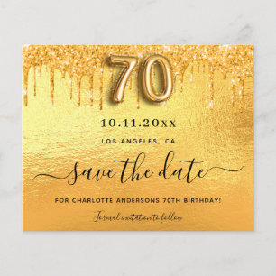 Prospectus 11,4 Cm X 14,2 Cm 70e anniversaire paillettes dorées budget économis