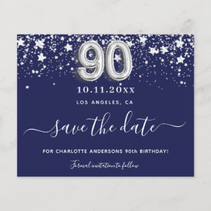 Prospectus 11,4 Cm X 14,2 Cm 90e anniversaire marine bleu argent enregistrer da