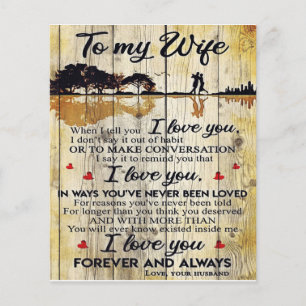 Prospectus 11,4 Cm X 14,2 Cm À ma femme Cadeau   Lettre à mon mari  