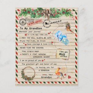 Prospectus 11,4 Cm X 14,2 Cm À Mon Don Grandson, Grand-Fils Et Grand-Père, Amou