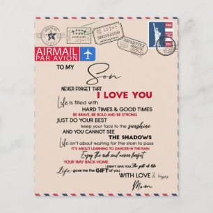 Prospectus 11,4 Cm X 14,2 Cm À Mon Fils Don, Maman Et Fils, Lettre D'Amour À So