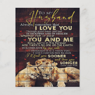 Prospectus 11,4 Cm X 14,2 Cm À mon mari Mon cadeau au mari Lettre Pour Lui