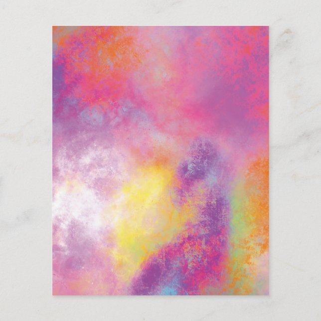 Prospectus 11,4 Cm X 14,2 Cm Abstrait (Dos)