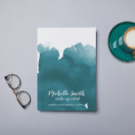 Prospectus 11,4 Cm X 14,2 Cm Abstrait turquoise aquarelle splash maquiller art<br><div class="desc">Peinture à l'aquarelle personnalisée,  peinture abstraite. Parfait pour la promotion de votre entreprise. Convient pour les maquilleurs,  les cosmétiques,  les artistes,  les cosmétiques,  l'extension de cheveux. coiffeurs,  coiffeurs,  stylistes,  salon de spa,  salon de coiffure et de beauté ou agence modèle. Personnalisable .</div>