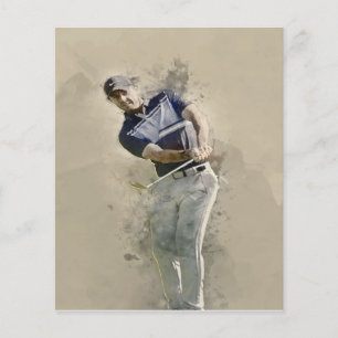 Prospectus 11,4 Cm X 14,2 Cm Adam Scott - Joueur impressionnant