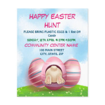 Adorable Lapin De Pâques Avec Frappes Roses Oeuf P