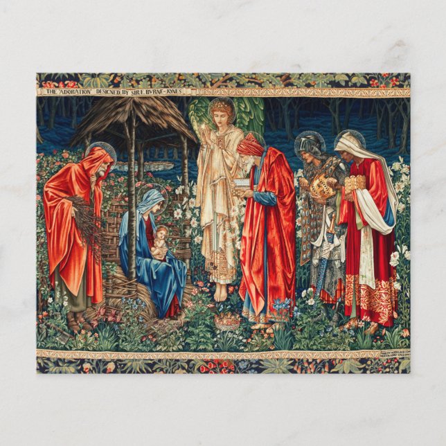 Prospectus 11,4 Cm X 14,2 Cm ADORATION DE MAGI Morris, Burne-Jones (Devant)