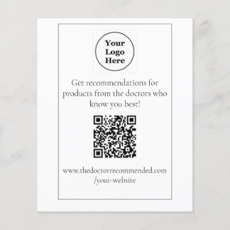 Prospectus 11,4 Cm X 14,2 Cm Affichage de la table de code QR