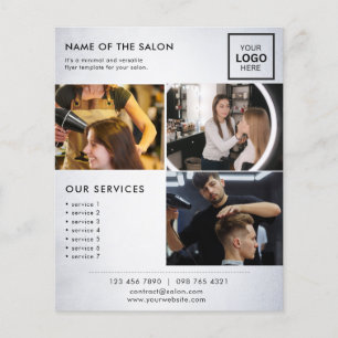 Prospectus 11,4 Cm X 14,2 Cm Affiche de marketing minimaliste pour salon