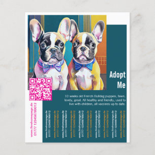 Prospectus 11,4 Cm X 14,2 Cm Affiche de réadoption de chien – Adopt Me