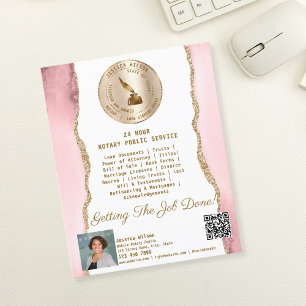 Prospectus 11,4 Cm X 14,2 Cm Agent de signature de contrat de prêt et de notair