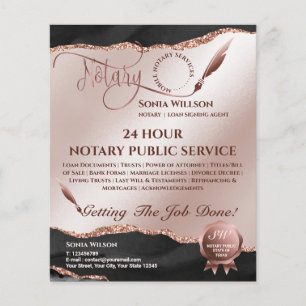 Prospectus 11,4 Cm X 14,2 Cm Agent de signature de crédit et de notaire mobile