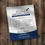 Prospectus 11,4 Cm X 14,2 Cm Agent de signature de prêt notaire Parties scintil<br><div class="desc">Agent de signature de prêt notaire Marine Blue & Silver Parties scintillant Flyers.</div>