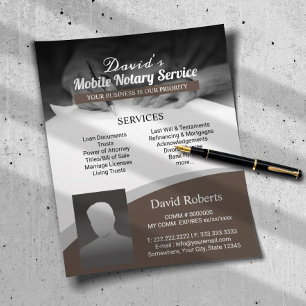 Prospectus 11,4 Cm X 14,2 Cm Agent de signature de prêt public notaire Photo Br