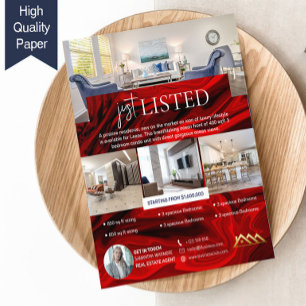 Prospectus 11,4 Cm X 14,2 Cm Agent immobilier immobilier de luxe juste listé