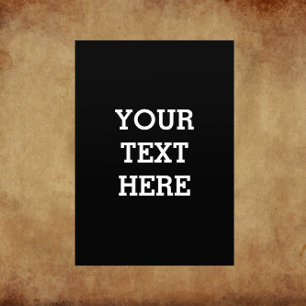 Prospectus 11,4 Cm X 14,2 Cm Ajouter votre propre texte personnalisé ici noir e