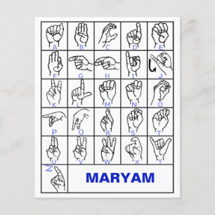 Prospectus 11,4 Cm X 14,2 Cm Alphabet de Langue des Signes Américaine, Apprendr