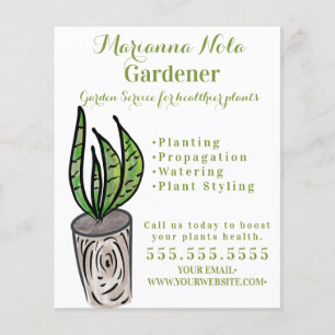 Prospectus 11,4 Cm X 14,2 Cm Aménagement paysager jardinier plantes entreprise