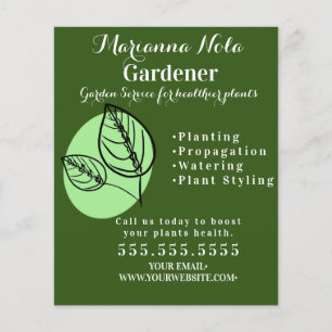 Prospectus 11,4 Cm X 14,2 Cm Aménagement paysager jardinier plantes entreprise