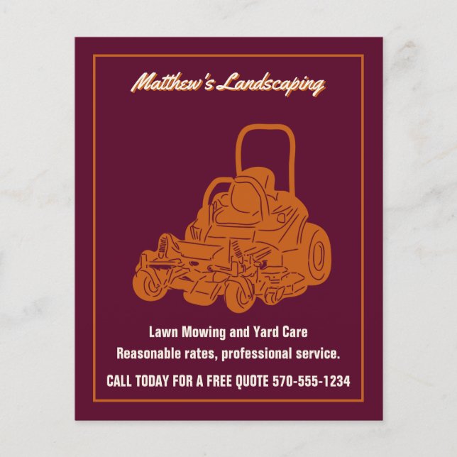 Prospectus 11,4 Cm X 14,2 Cm Aménagement paysager Miniature commerciale de gazo (Devant)