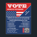 Prospectus 11,4 Cm X 14,2 Cm American Flag Design, Campagne politique Advert<br><div class="desc">American Flag Design,  Politicienne Campagne Publicité Flyer par The Carte de visite Store.</div>